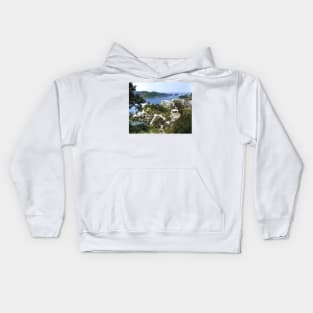 Colorized Vintage Landscape Photo of Acapulco Mexico Kids Hoodie